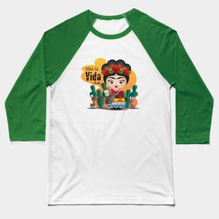 Frida Kahlo Baseball T-Shirt